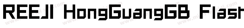 REEJI HongGuangGB Flash Bold字体转换